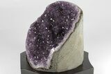 Amethyst Cluster With Wood Base - Uruguay #199809-2